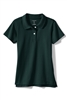 Lands' End Girl's Polo Shirt - Short Sleeve, Green Knit