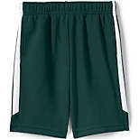 Lands' End Boy's Green Gym Shorts with White Stripe