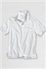 Lands' End  Boy's Polo Shirt - Short Sleeve, White Mesh