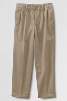 Lands' End Khaki Pants: Boy's Pleated