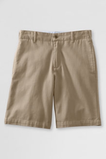 Lands' End Khaki Shorts: Boy's Flat Front