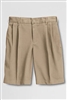 Lands' End Khaki Shorts: Boy's Pleated