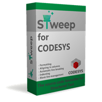STweep Formatter for CODESYS  Article no. 2101000014