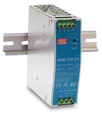 Mean Well: DIN Rail Power Supply (NDR-120)
