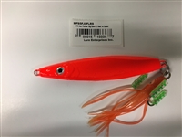 MFS 5oz Flutter Jig Lure Fl.Red w/Squid