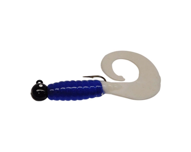 1/4oz Blue&White ST/Black Head/White Eye 2/Pk