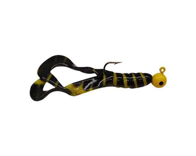 1/4oz Yellow & Black Stripes DT/ Yellow Head/Blk Eye 2/Pk