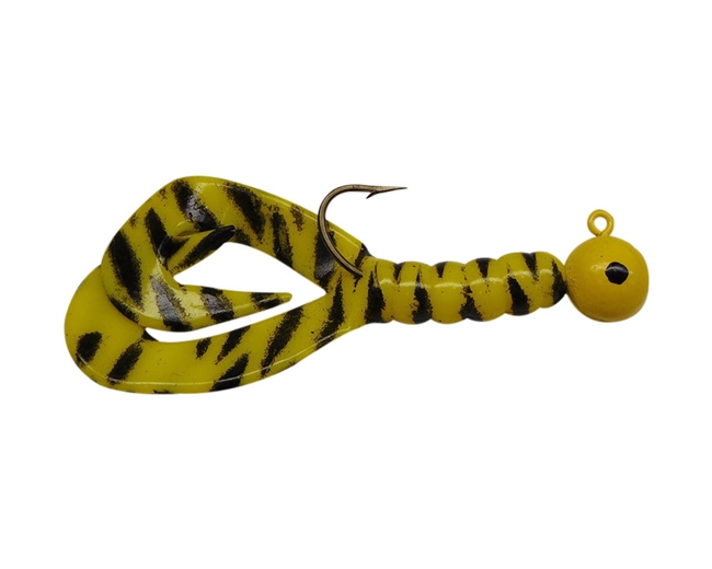 3/8oz Yellow&Black Stripes DT/Yellow Head/Black Eye 2/Pk