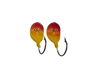 3/8oz Warbler Jigs Yellow/Red Head 2/Pk