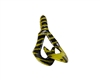 4" Double Tails Yellow & Black 3/Pk