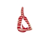 4"Double Tails White & Red Stripes 3/Pk