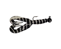 1/4oz White & Black Stripes DT Blk Head/White Eye 2/Pk