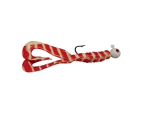 1/4oz White&Red Stripes DT/White Head/Red Eye 2/Pk