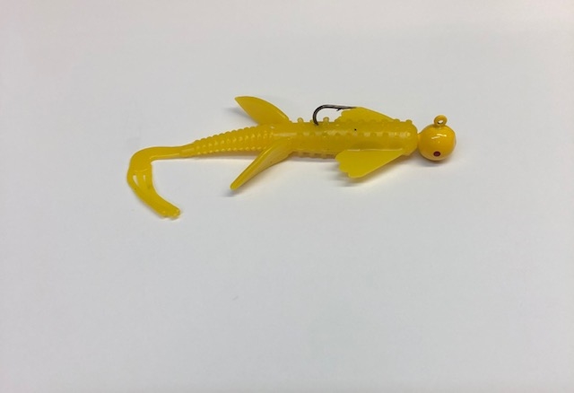 1/4oz Hairy Hog Jigs Yellow Body / Yellow Head / Red Eye 2 /PK