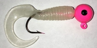 3/8oz FL. White Glow ST/Pink Head/Black Eye 2/Pk