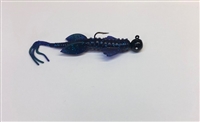 1/4oz Hairy Hog Jigs Grape Glitter Body / Black Head / White Eye 2/PK