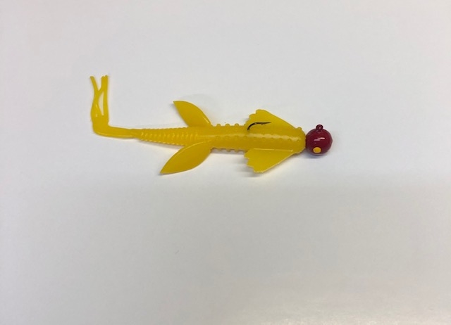 1/4oz Hairy Hogs Jigs Yellow Body /Red Head/ Yellow Eye 2/PK