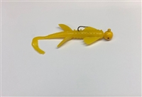 3/8oz Hairy Hog Jigs Yellow Body / Yellow Head / Red Eye 2/Pk