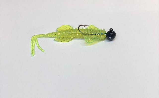 1/4oz Hairy  Hog Jigs Chart Glitter Body /Black Head / White Eye 2/PK