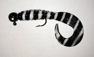 1/8oz White&Black Stripes ST/ Black Head/White Eye 2/Pk