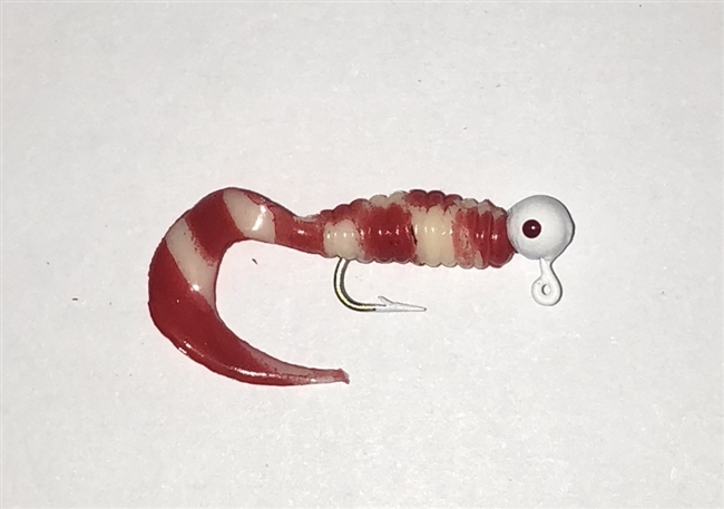 1/32oz White&Red Stripes ST/White Head/Red Eye 2/Pk