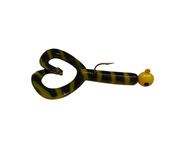 1/8oz Yellow&Black Stripes DT/Yellow Head/Black Eye 2/Pk