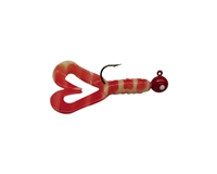 1/8oz White &Red Stripes DT/Red Head/Whitye Eye 2/Pk