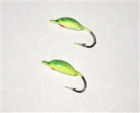 MFS # 10 Glow 'N' Glitter Jigs Green & Yellow Chart 2/Pk