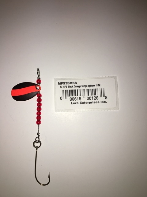 #3 Black Orange Stripe Spinner 1/Pk