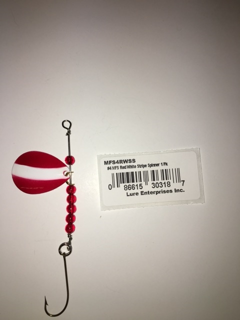 #4 MFS Red/White Stripe Spinner 1/Pk