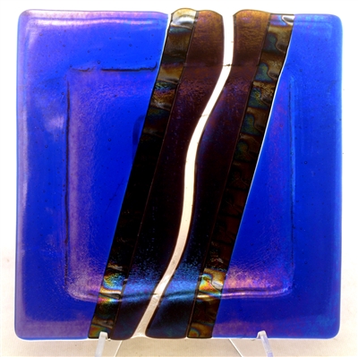 Chris Paulson 6" Cobalt Blue Glass Tray
