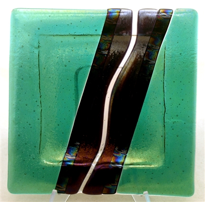 Chris Paulson 6" Translucent Green Glass Tray