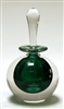 Mary Angus Silver Green Glass Perfume Bottle