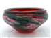 Charles Lotton Ruby Red  Multi-Floral Hand Blown Glass Bowl