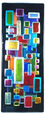 Jane Tivol Dichroic Klimt Fused Glass Wall Art