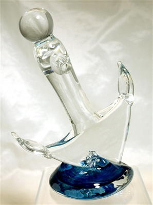 Anchor Bend Hand Sculpted Glass Anchor Sculpture