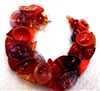 Alicia Niles Hand blown Red Pod glass  Bracelet