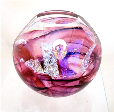 Ben Silver Ruby Triple facet Paperweight