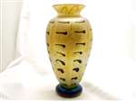 Donald carlson Textured Gold Luster Dog Bone Glass Vase
