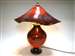 Dennis Mullen Aurora red Serpentine Glass Lamp