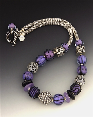 Dianne Zack Purple Haze Necklace With Bali Strand