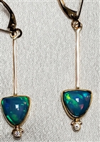 Kevin and Joanne Dowdy Opal and Diamond Pendant Earrings #1