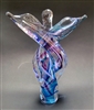 David Goldhagen Large Blue Angel Glass Sculpture
