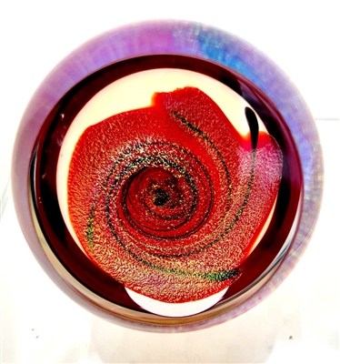 The Glass Eye Red Fireball Paperweight