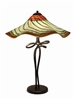 Joel Bless Woodlands Fluted Spiral  Hand Blown GlassTable lamp