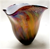 Ken and Ingrid Hanson Colorfield Fan Vase in Rainbow
