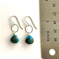 Judy Brandon Copper infused turquoise earrings in Sterling Silver