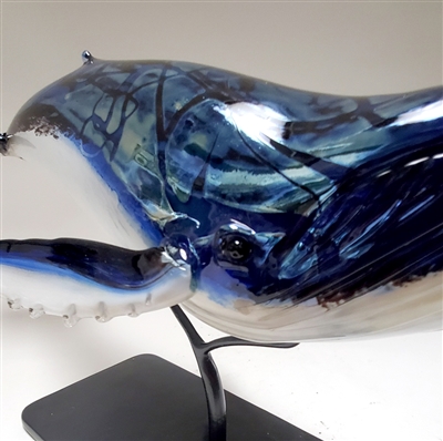 Jeff Thompson Hand Blown Glass Humpback Whale