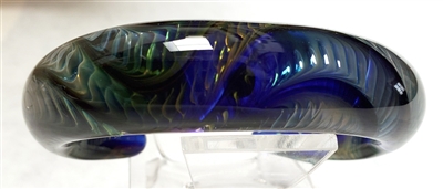 Kevin O'Grady Blue, Gold Tsunami Glass Bracelet