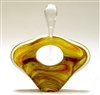 Kahlen  Yellow/ Orange Glass Anti Bottle Sculpture